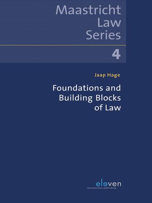 cover image of Foundations and Building Blocks of Law